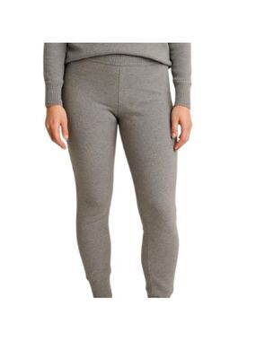 Pistache Italy super soft modal blend grey knit leggings joggers S